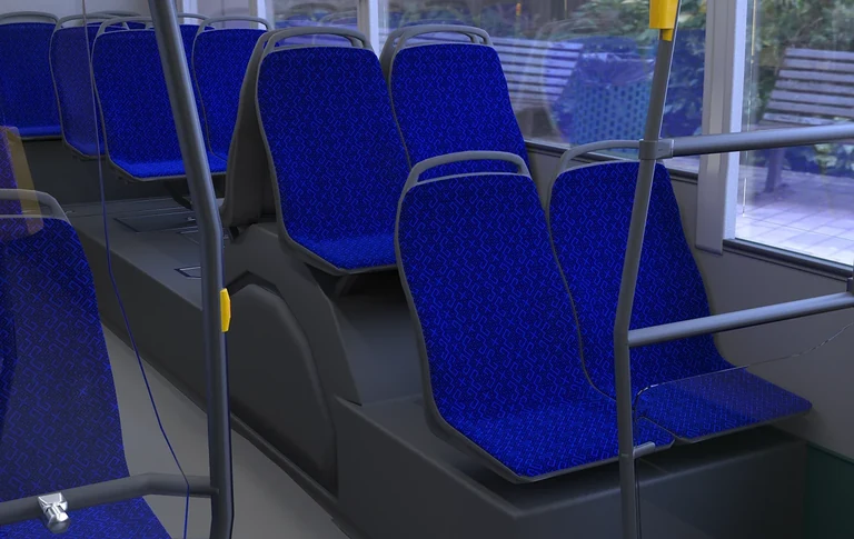 SIBECO — Sitzpolsterung · Blaue Farbvariante