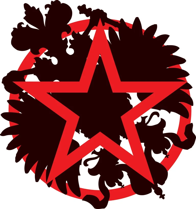 1917–2017 · Bardejov — Plakat · Roter Stern und dunkle heraldische Formen