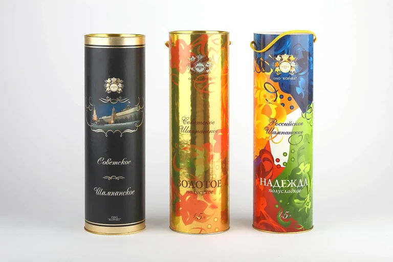 Kornet — Zylindrische Geschenkdosen · Drei Varianten