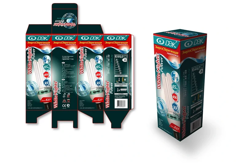 White Nights: Schachtel und abgewickelte Verpackung