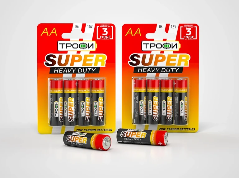 TROPHY — Batterieverpackung · SUPER · Zwei Varianten