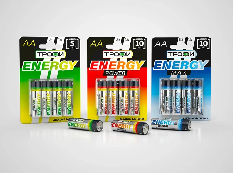 TROPHY — Batterieverpackung · ENERGY · Vorderansicht